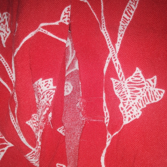 Womans Size Small Shirt Pant Suit Floral Print V-neck Red & White Suit - Picture 4 of 7